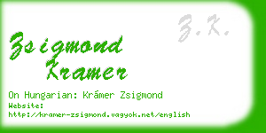 zsigmond kramer business card