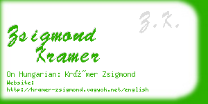 zsigmond kramer business card